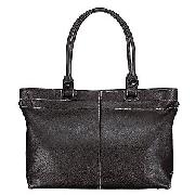 Black Leather Workbag, Black