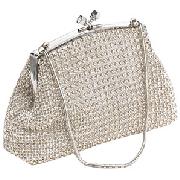 Crystal Evening Bag, Silver