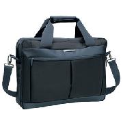 Delsey Uptown Pc Compatible Expandable Satchel, Anthracite Grey