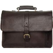 Hidesign Brighton Folio Briefcase, Brown