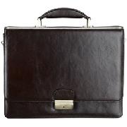 John Lewis Leather Hard Folio, Brown