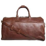 John Lewis Leather Travel Bag, Tan, Large