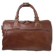 John Lewis Leather Travel Bag, Tan, Small