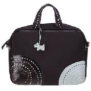 Radley Circle Patch Business Bag, Black/Blue