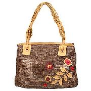 Tula Java Applique Classic Tote Bag, Chocolate