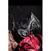 Leather Ruched Pocket Bag