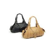 Leather Side Pocket Front Buckle Bag