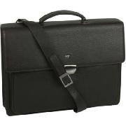 Braun Buffel Uomo Embossed Leather Briefcase