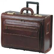 Chiarugi Leather Wheeled Business Briefcase