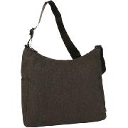 Oioi Chocolate Herringbone Tweed Hobo