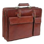 Pellevera Classic Briefcase Hands Newspaper