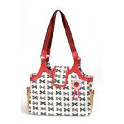 Pink Lining Boho Tote In Blue/White Laminate