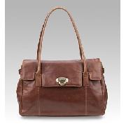 Autograph Leather Stitched Drop Lock Shoulder Bag