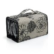 Canvas Floral Hanging Cosmetics Bag