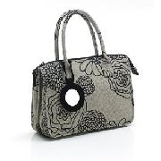 Canvas Floral Vanity Handbag