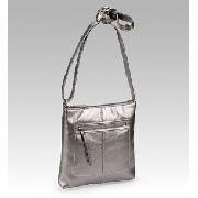 Metallic-Effect Cross Body Bag