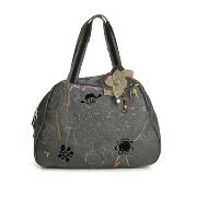 Nica - Black and Grey Embossed Bowling Bag