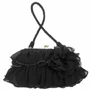 Debut - Black Beaded Frill Corsage Bag