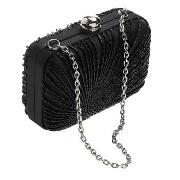 Star by Julien Macdonald - Black Beaded Hard Cased Box Bag