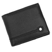 Jeff Banks - Black Branded Stud Textured Wallet