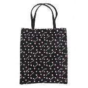 Pineapple - Black Glitter Shopper Bag