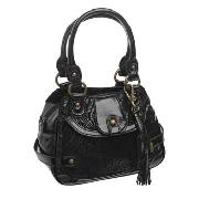 Debenhams Collection - Black Patent Snake Print Grab Bag