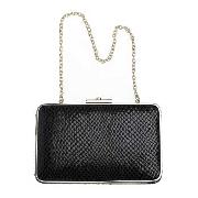 J by Jasper Conran - Black Snake Effect Box Bag Bag