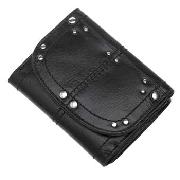 Tula - Black Studded Medium Flap Over Purse