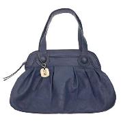 Betty Jackson.Black - Blue Button Frame Bag