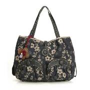 Nica - Blue Floral Print Tote Bag