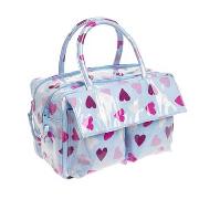 Debenhams - Blue Heart Print Beauty Bag