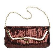 Star by Julien Macdonald - Bronze Sequin Flap Over Frame Bag