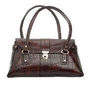 Liz Claiborne - Brown Mock Croc Shoulder Bag