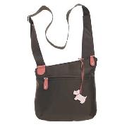 Radley - Brown with Pink Trim Cross Body Bag