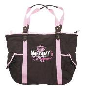 Mantaray - Brown with Pink Trim Shoulder Bag