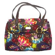 Butterfly by Matthew Williamson - Chocolate Flower Embroidered Bowling Bag