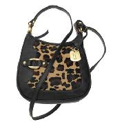 Betty Jackson.Black - Chocolate Leopard Print Cross Body Bag