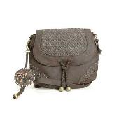 Nica - Chocolate Small Woven Cross Body Bag