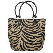 Debenhams Collection - Cream and Black Zebra Print Tote Bag