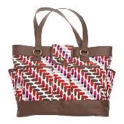 J by Jasper Conran - Cream Herringbone Print Tote Bag