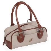 Kangol - Cream with Brown Trim Bowling Bag