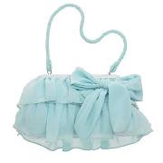 Debut - Mint Beaded Frill Bow Shoulder Bag