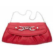Red Herring - Red with Silver Coloured Link Shoulder Bag