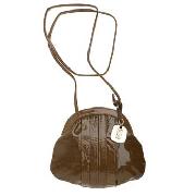 Betty Jackson.Black - Tan Patent Cross Body Bag