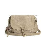 Nica - Taupe Woven Cross Body Bag