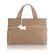 Radley - Taupe Woven with White Stitch Small Grab Bag