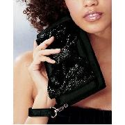 Next - Black Beaded Bow Clutch Bag