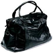 Next - Black Leather Holdall