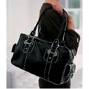 Next - Black Two Buckle Underarm Bag