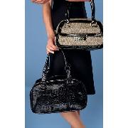 Next - Black Crocodile Effect Bowling Bag